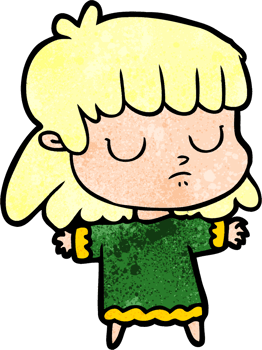 cartoon indifferent woman png