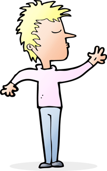 cartoon dismissive man png