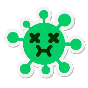 cute dead virus sticker png