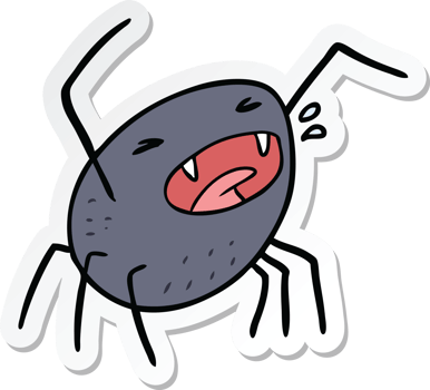 sticker of a cartoon spider png