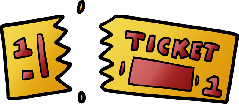 cartoon ticket drawing png