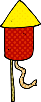 cartoon doodle of a firework png