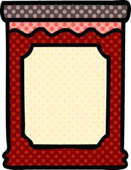 quirky comic book style cartoon blueberry jam png
