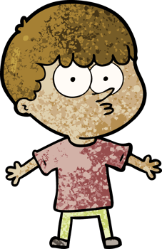 cartoon curious boy png