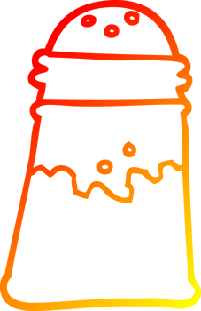 warm gradient line drawing cartoon salt shaker png