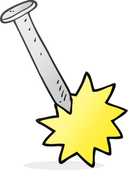 freehand drawn cartoon nail png