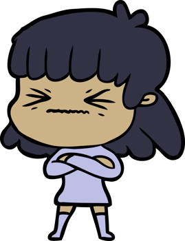 cartoon stressed out woman png