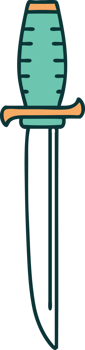 tattoo style icon of a dagger png