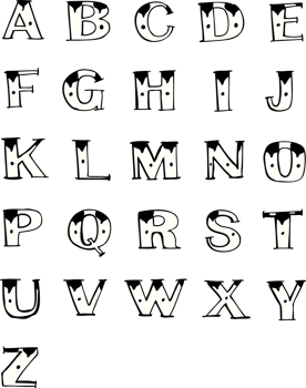 cartoon old tattoo letters png