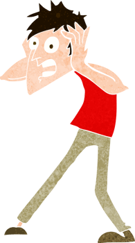 cartoon man panicking png