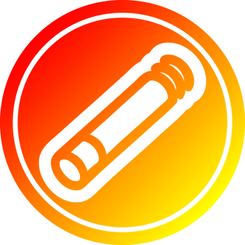 lit cigarette circular in hot gradient spectrum png