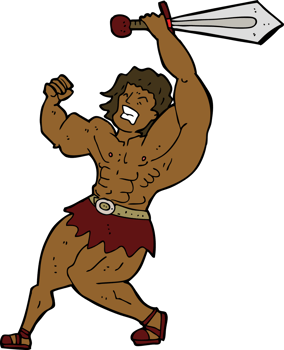 cartoon barbarian hero png