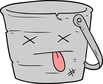 kicked the bucket cartoon png