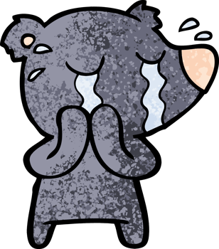 crying bear cartoon chraracter png