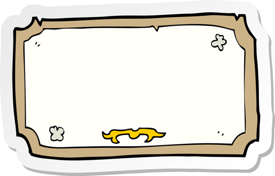 sticker of a cartoon old frame png