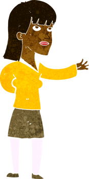 cartoon woman explaining png