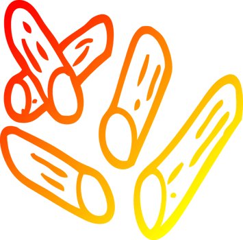 warm gradient line drawing of a cartoon wheat pasta png