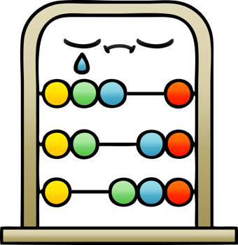 gradient shaded cartoon of a abacus png