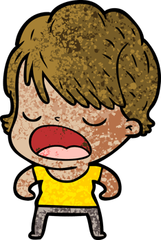 cartoon woman talking png