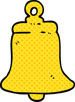 cartoon doodle ringing bell png