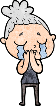 cartoon crying woman png