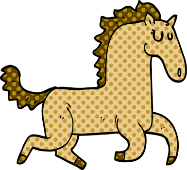 cartoon doodle magnificent stallion png