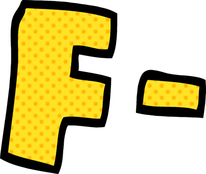 cartoon doodle letter grades png
