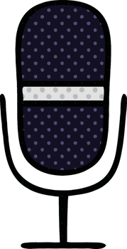 comic book style cartoon of a radio microphone png