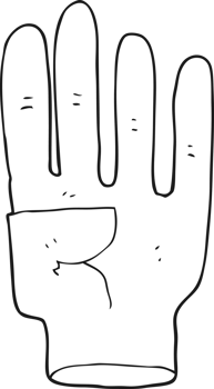 black and white cartoon hand png