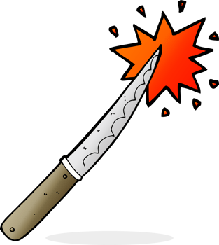 cartoon knife drawing png