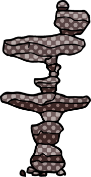 cartoon doodle boulders png