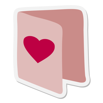 valentine card sticker png
