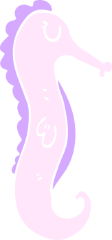 cartoon doodle sea horse png