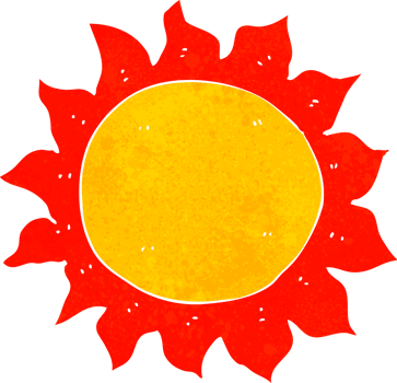 cartoon sun drawing png