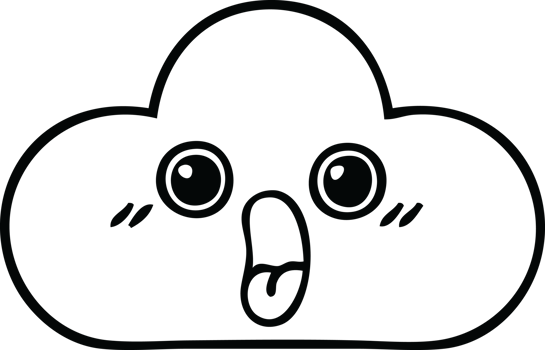 line drawing cartoon cloud png