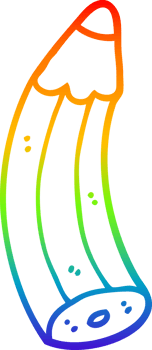 rainbow gradient line drawing cartoon pencil png