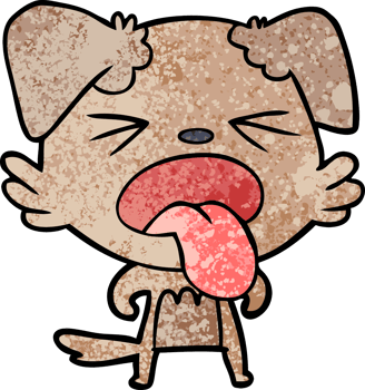 cartoon disgusted dog drawing png