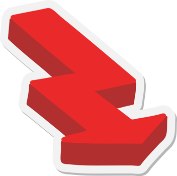 pointing arrow cartoon sticker png