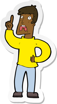 sticker of a cartoon man with complaint png