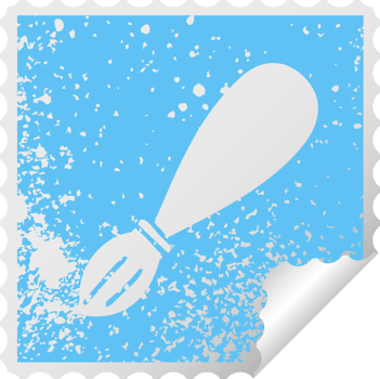 distressed square peeling sticker symbol paint brush png