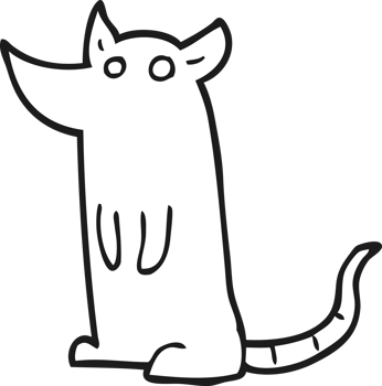 black and white cartoon mouse png