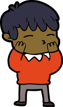 cartoon curious boy drawing png