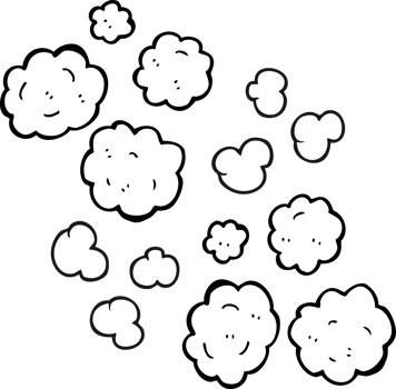 black and white cartoon smoke clouds png