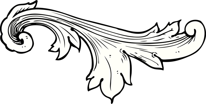 traditional hand drawn floral swirl png