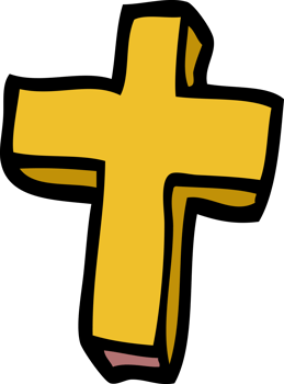 cartoon doodle gold cross png