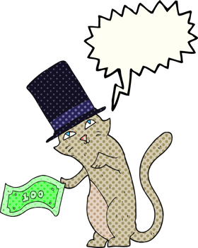 comic book speech bubble cartoon rich cat png