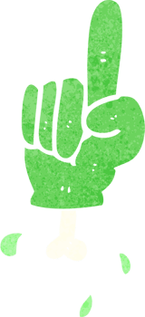 cartoon pointing halloween hand png
