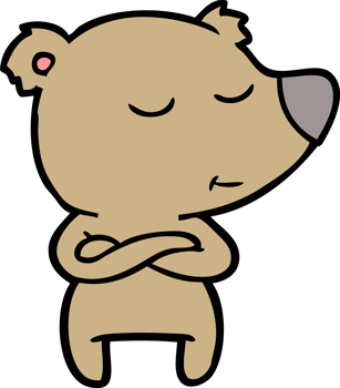 happy cartoon bear drawing png