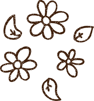 Flowers Charcoal Drawing png