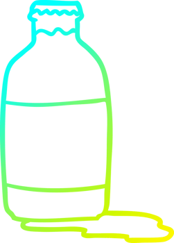 cold gradient line drawing of a pint of fresh milk png
